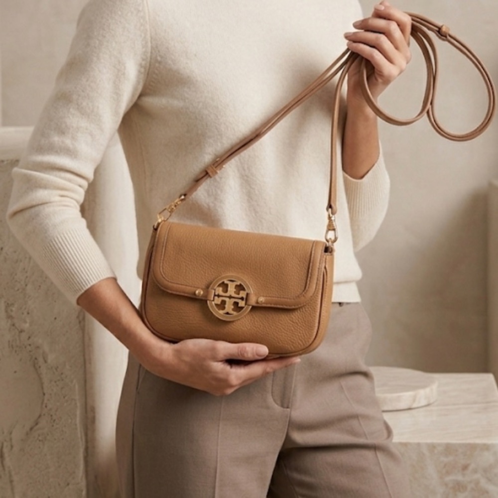 Tory Burch camel brown Leather Crossbody Bag - Picture 3 of 11